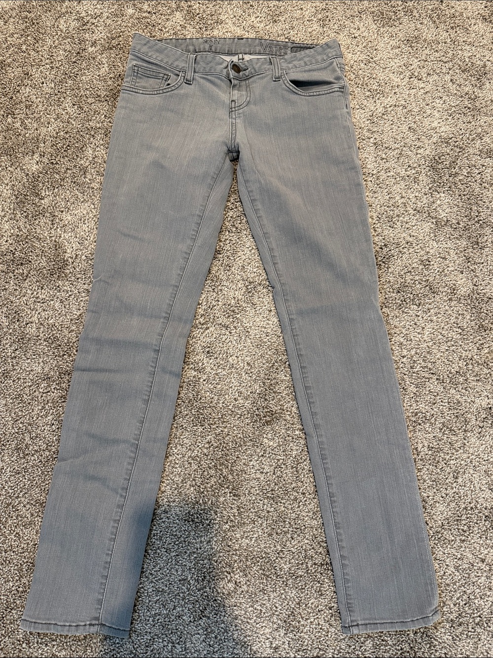 Vans Women's Skinny Jeans in Light Gray